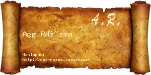 Agg Rózsa névjegykártya