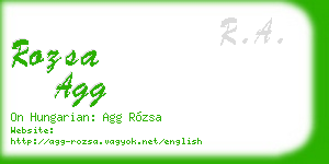 rozsa agg business card